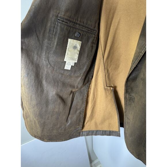 The Territory Ahead Men’s 44R Brown Vintage Style Waxed Canvas Blazer Barn Coat - Picture 7 of 10